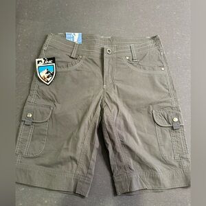 Womens Gray Cargo Shorts